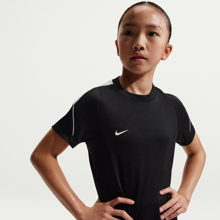 Nike Strike Dri-FIT voetbaltop met korte mouwen voor kids Zwart