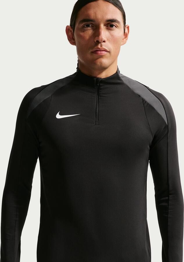 Nike Strike Dri-FIT voetbaltrainingstop met halflange rits voor heren Zwart