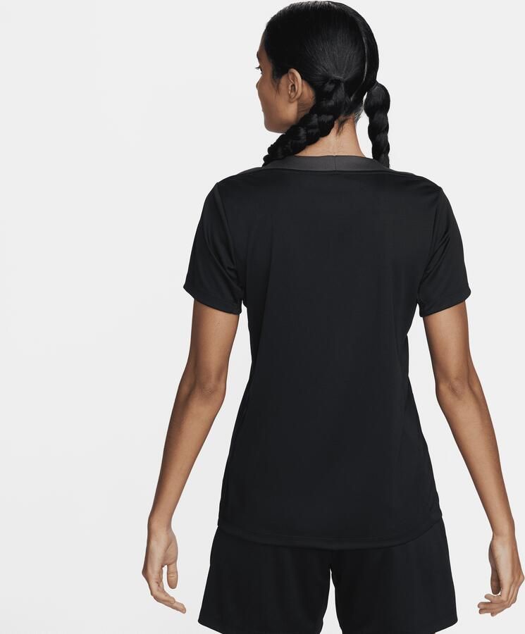 Nike Strike voetbaltop met Dri-FIT en korte mouwen voor dames Zwart - Foto 4