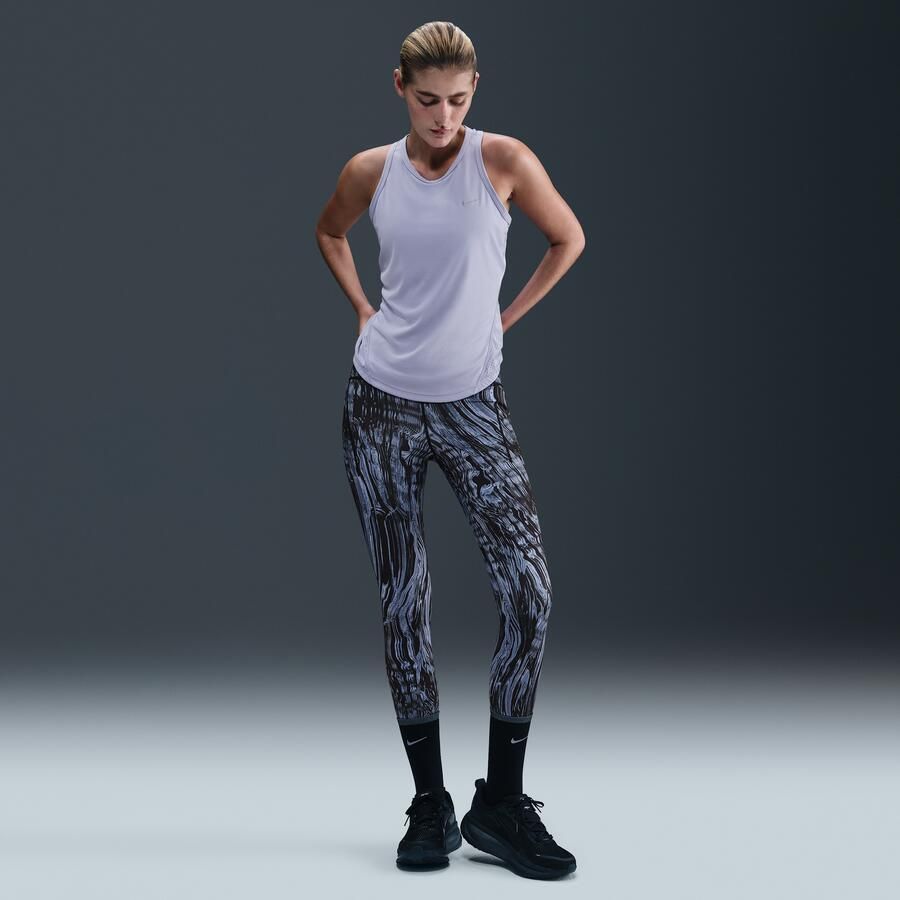 Nike Swift 7 8-hardlooplegging met hoge taille en print voor dames Blauw - Foto 4