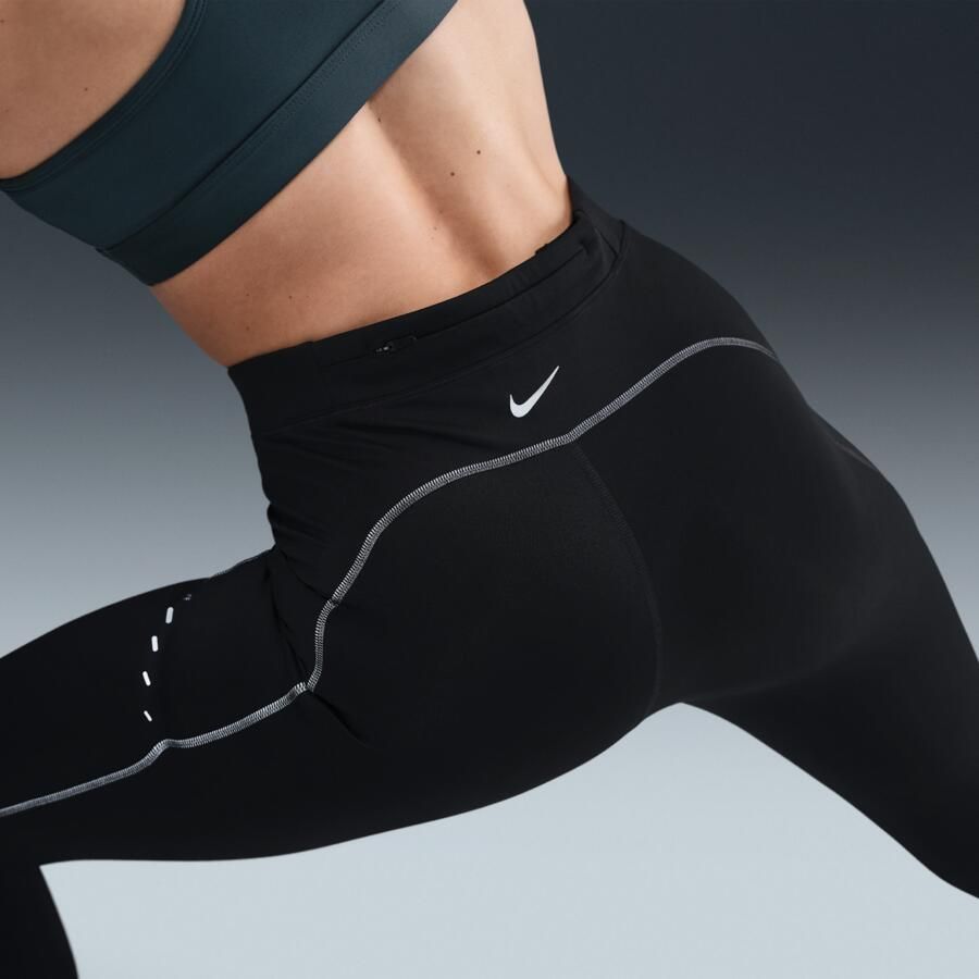 Nike Swift 7 8-hardlooplegging met hoge taille en reflecterend design voor dames Zwart - Foto 2