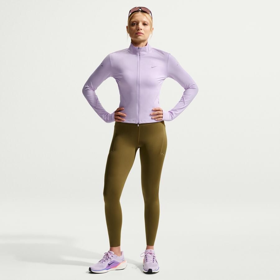 Nike Swift 7 8-hardlooplegging met hoge taille en zakken voor dames Bruin - Foto 4