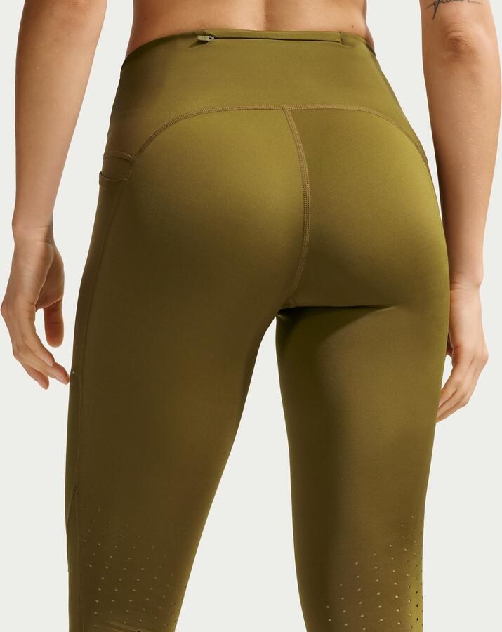 Nike Swift 7 8-hardlooplegging met hoge taille en zakken voor dames Bruin - Foto 3