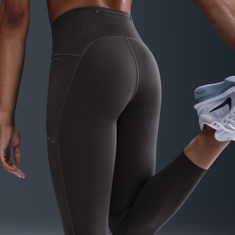 Nike Swift 7 8-hardlooplegging met hoge taille en zakken voor dames Grijs - Foto 2