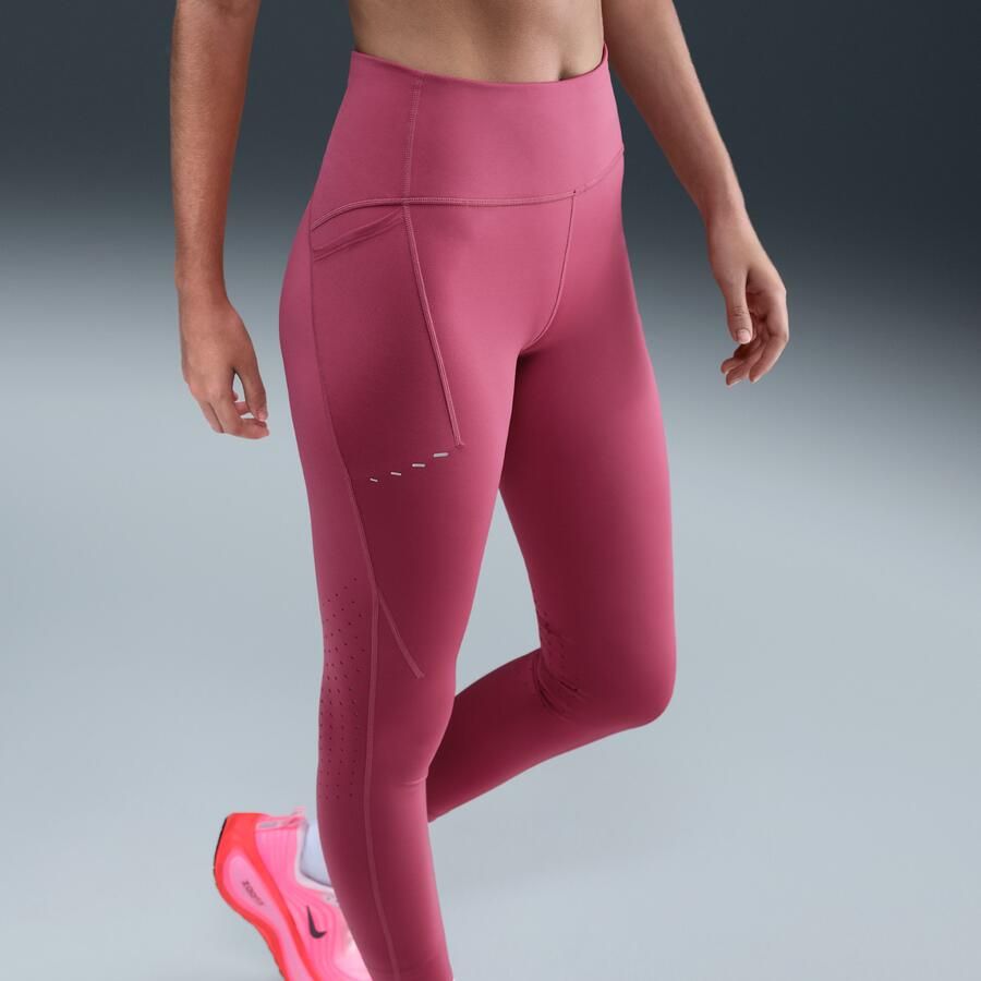 Nike Swift 7 8-hardlooplegging met hoge taille en zakken voor dames Paars