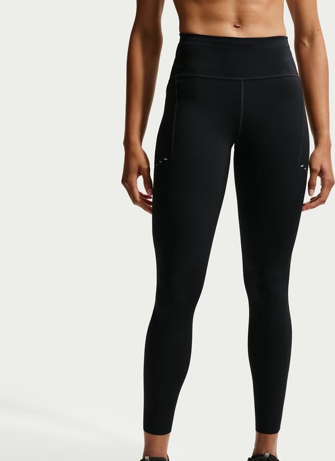 Nike Swift 7 8-hardlooplegging met hoge taille en zakken voor dames Zwart - Foto 3