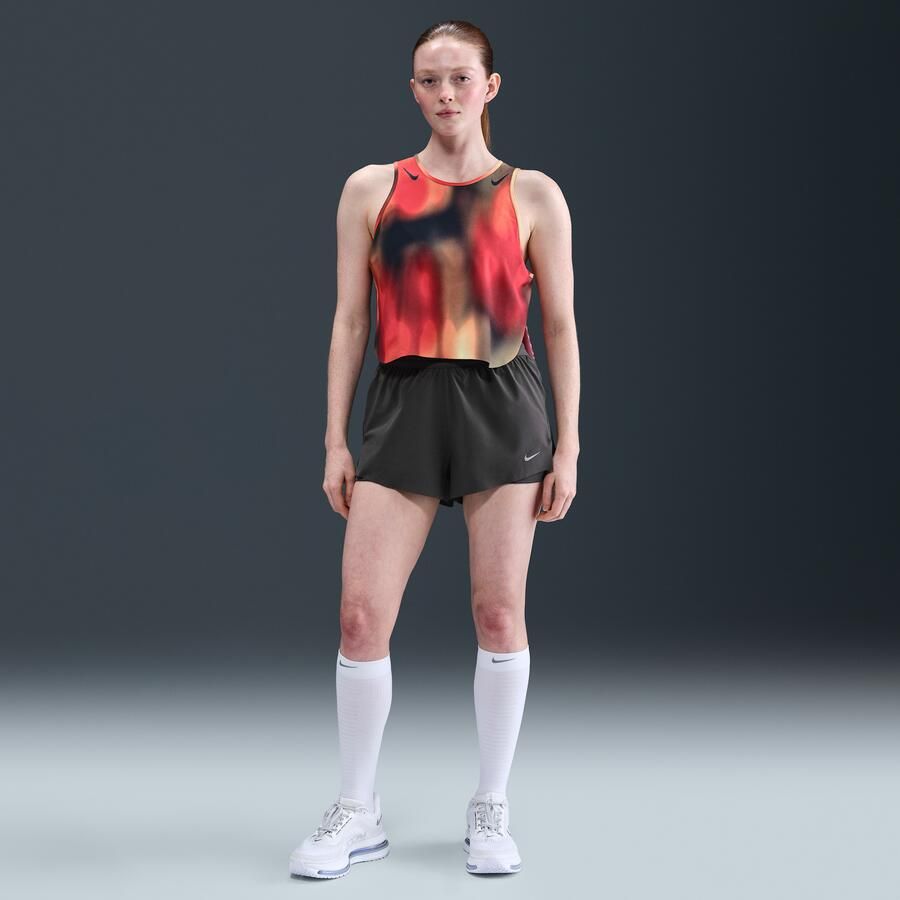 Nike Swift Dri-FIT 2-in-1 hardloopshorts met halfhoge taille voor dames Grijs - Foto 3