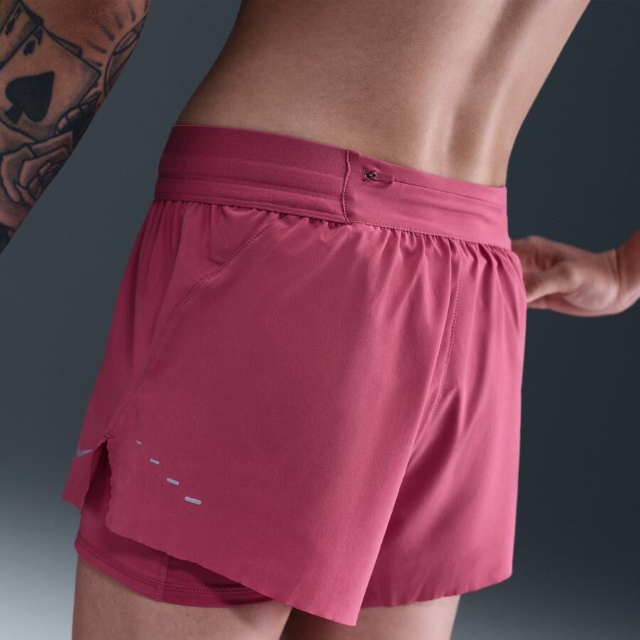 Nike Swift Dri-FIT 2-in-1 hardloopshorts met halfhoge taille voor dames Paars - Foto 2