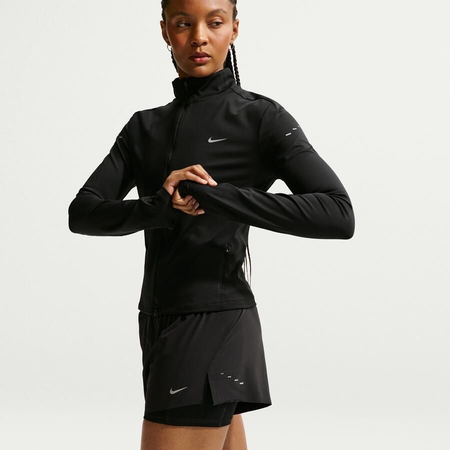 Nike Swift Dri-FIT 2-in-1 hardloopshorts met halfhoge taille voor dames Zwart - Foto 4