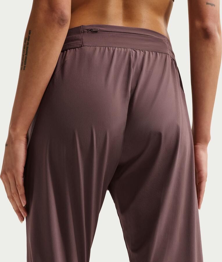 Nike Swift Dri-FIT hardloopbroek met halfhoge taille voor dames Paars