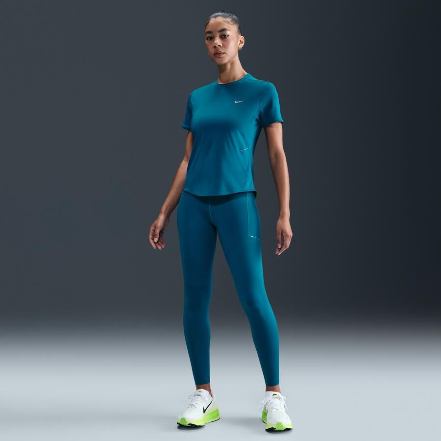 Nike Swift Dri-FIT hardlooptop met korte mouwen voor dames Blauw - Foto 3