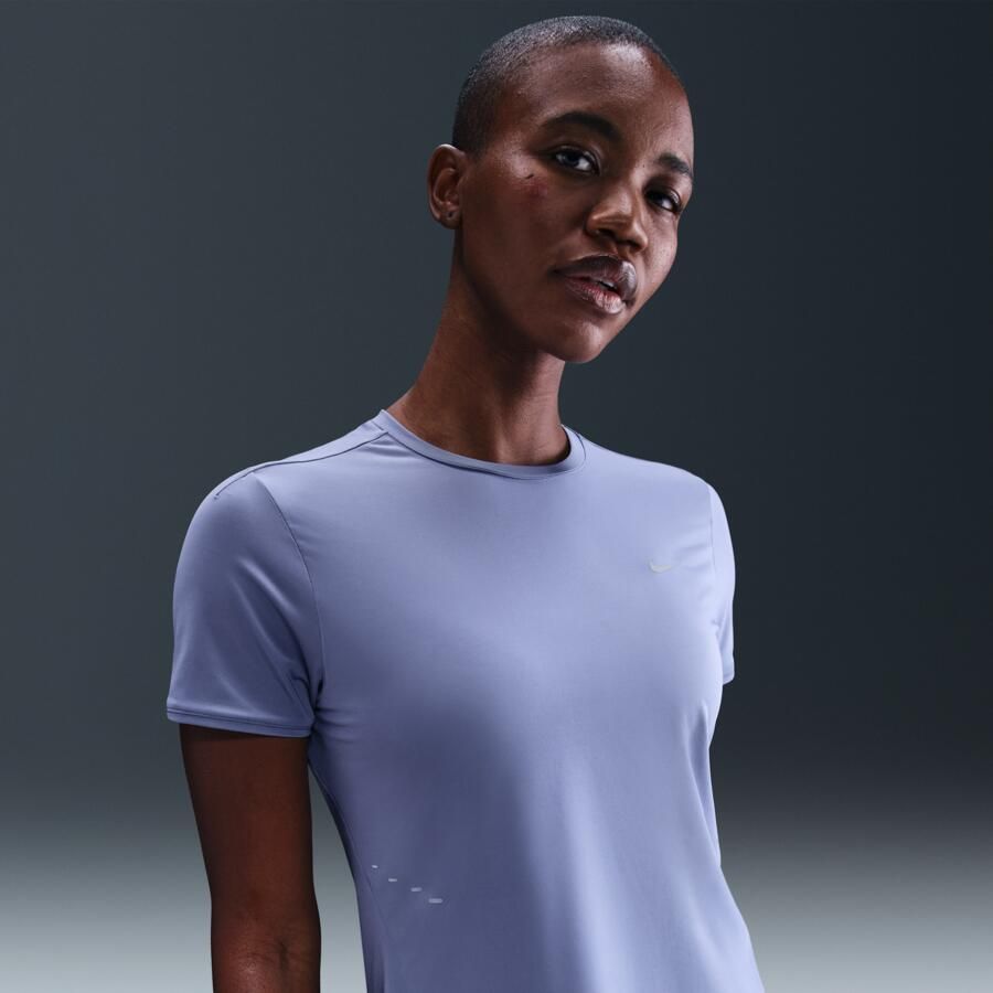 Nike Swift Dri-FIT hardlooptop met korte mouwen voor dames Blauw - Foto 4