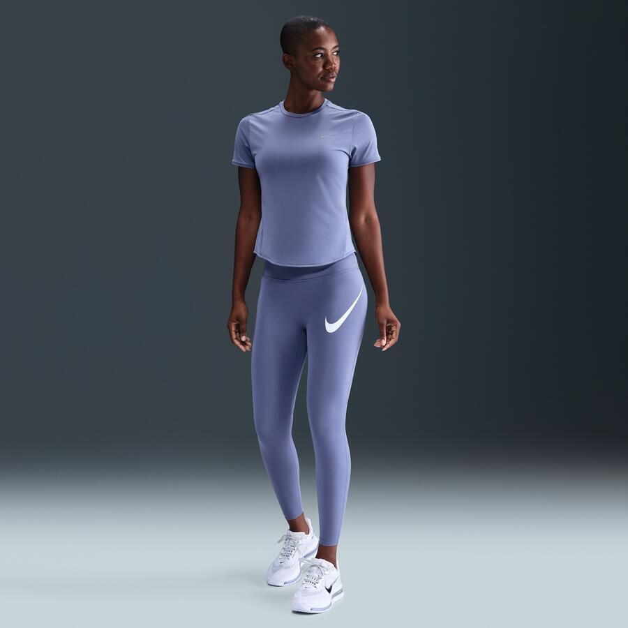 Nike Swift Dri-FIT hardlooptop met korte mouwen voor dames Blauw - Foto 3