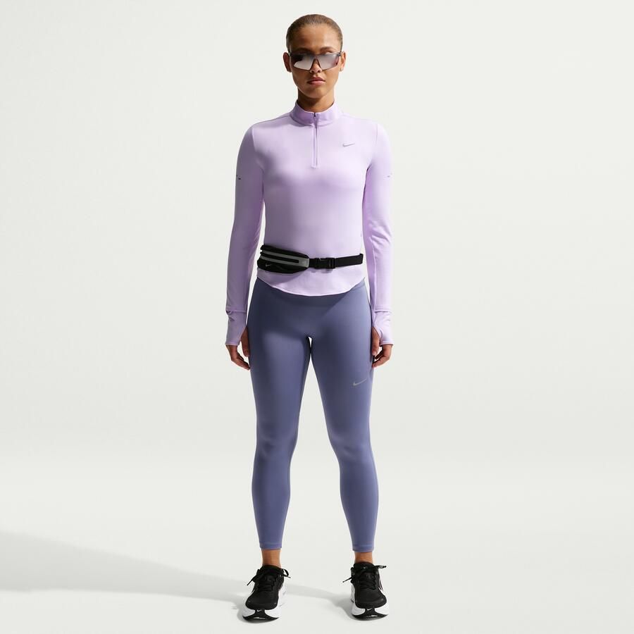 Nike Swift Dri-FIT hardlooptop met korte rits en uv-bescherming voor dames Paars