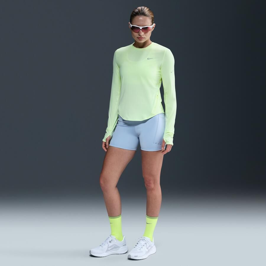 Nike Swift Dri-FIT hardlooptop met ronde hals lange mouwen en uv-bescherming voor dames Geel - Foto 3
