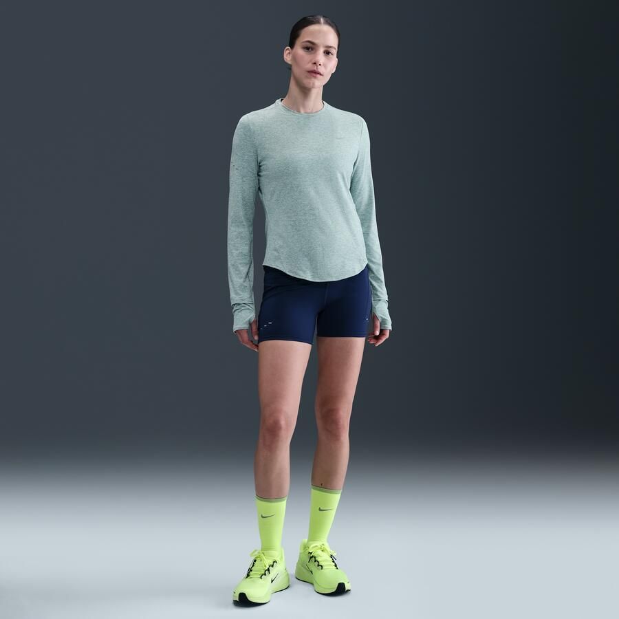 Nike Swift Dri-FIT hardlooptop met ronde hals lange mouwen en uv-bescherming voor dames Groen - Foto 3