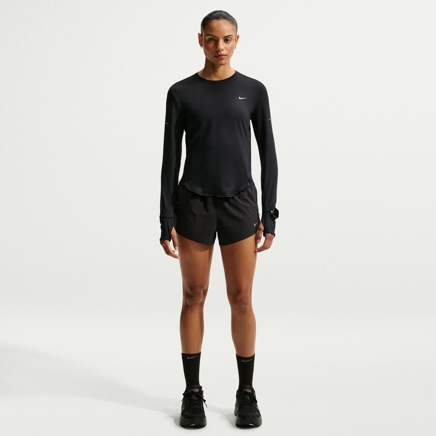 Nike Swift Dri-FIT hardlooptop met ronde hals lange mouwen en uv-bescherming voor dames Zwart - Foto 3
