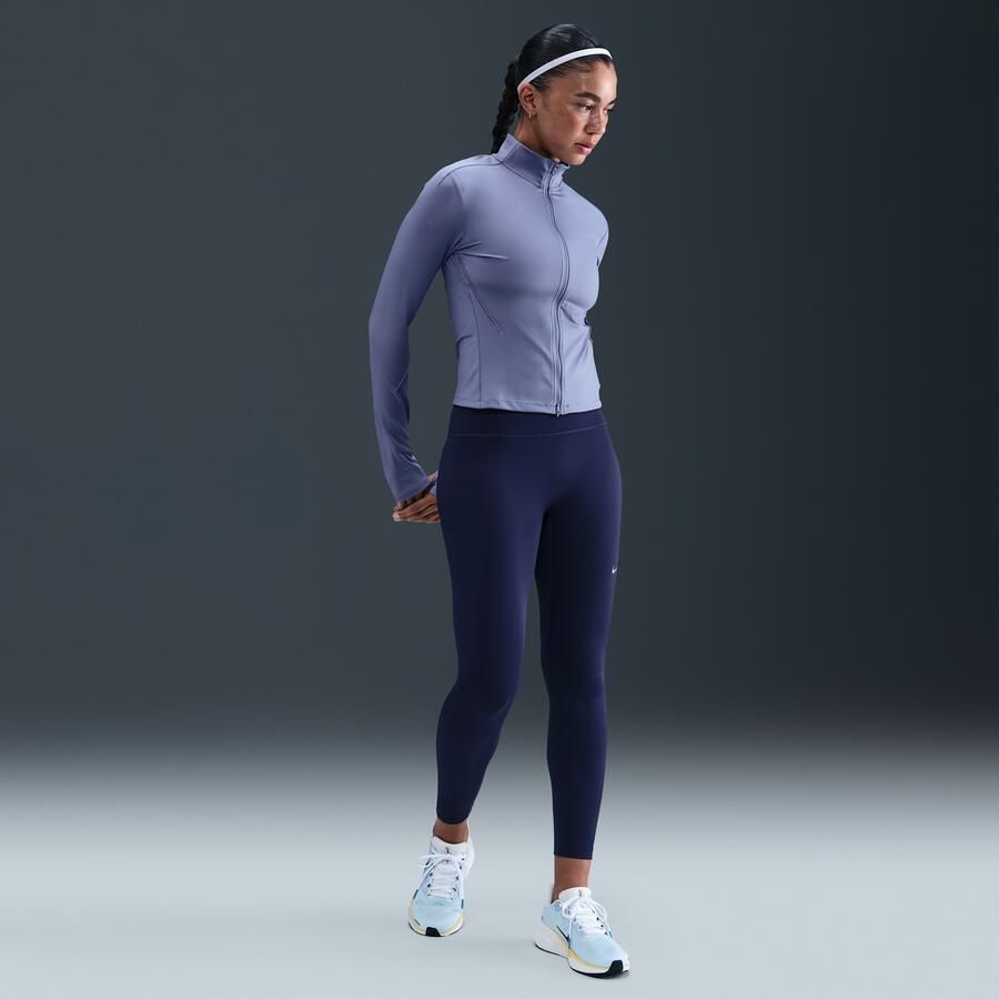 Nike Swift Dri-FIT tussenlaagtop voor hardlopen met volledige rits voor dames Blauw - Foto 3