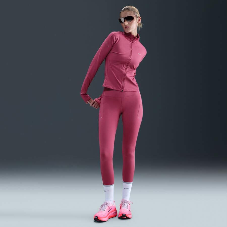 Nike Swift Dri-FIT tussenlaagtop voor hardlopen met volledige rits voor dames Paars - Foto 3