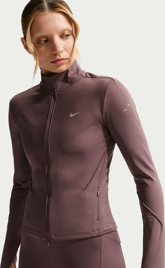 Nike Swift Dri-FIT tussenlaagtop voor hardlopen met volledige rits voor dames Paars - Foto 4