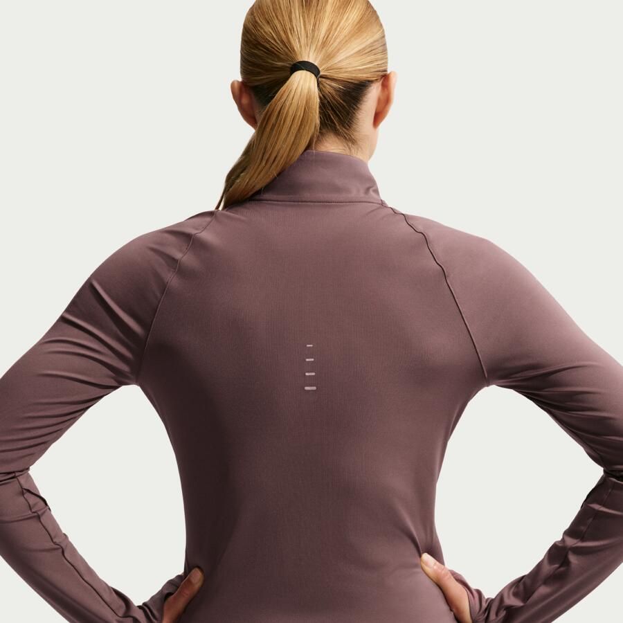 Nike Swift Dri-FIT tussenlaagtop voor hardlopen met volledige rits voor dames Paars