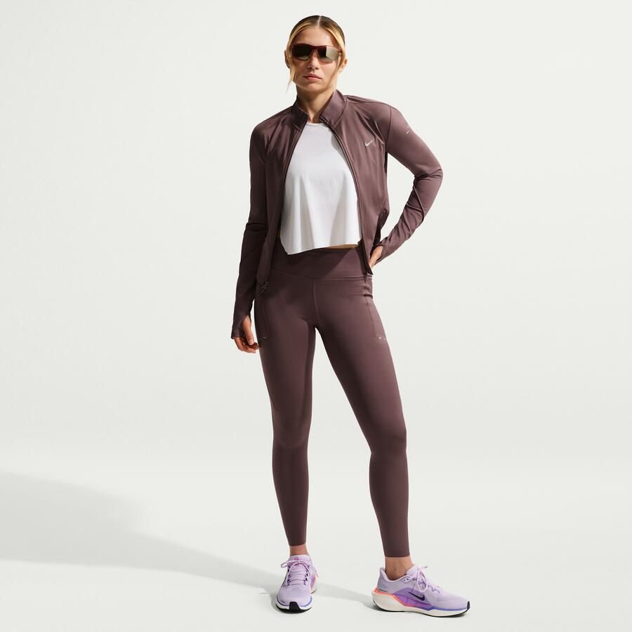 Nike Swift Dri-FIT tussenlaagtop voor hardlopen met volledige rits voor dames Paars - Foto 2