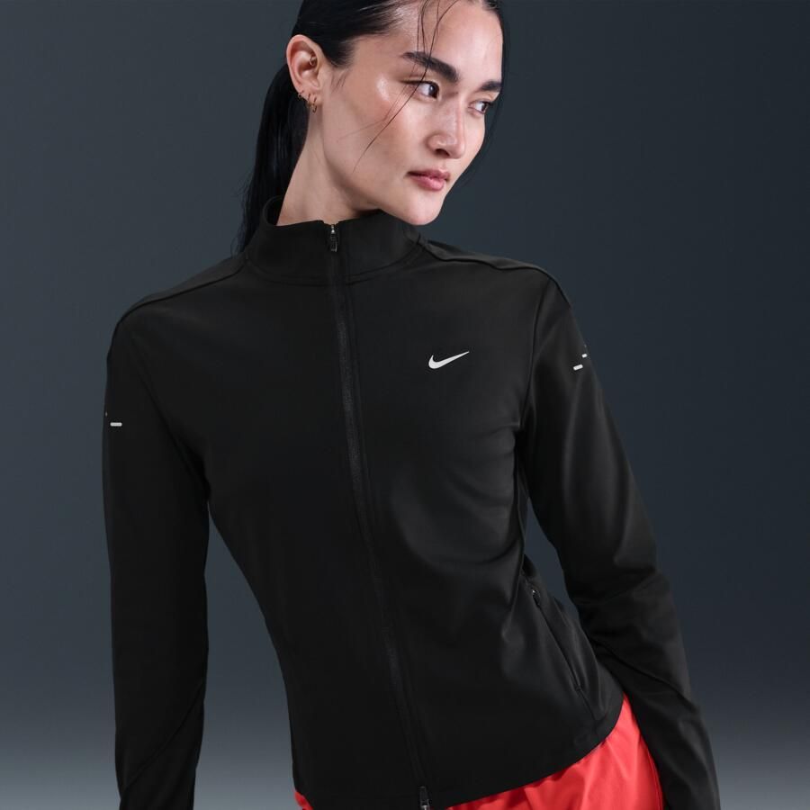 Nike Swift Dri-FIT tussenlaagtop voor hardlopen met volledige rits voor dames Zwart - Foto 4