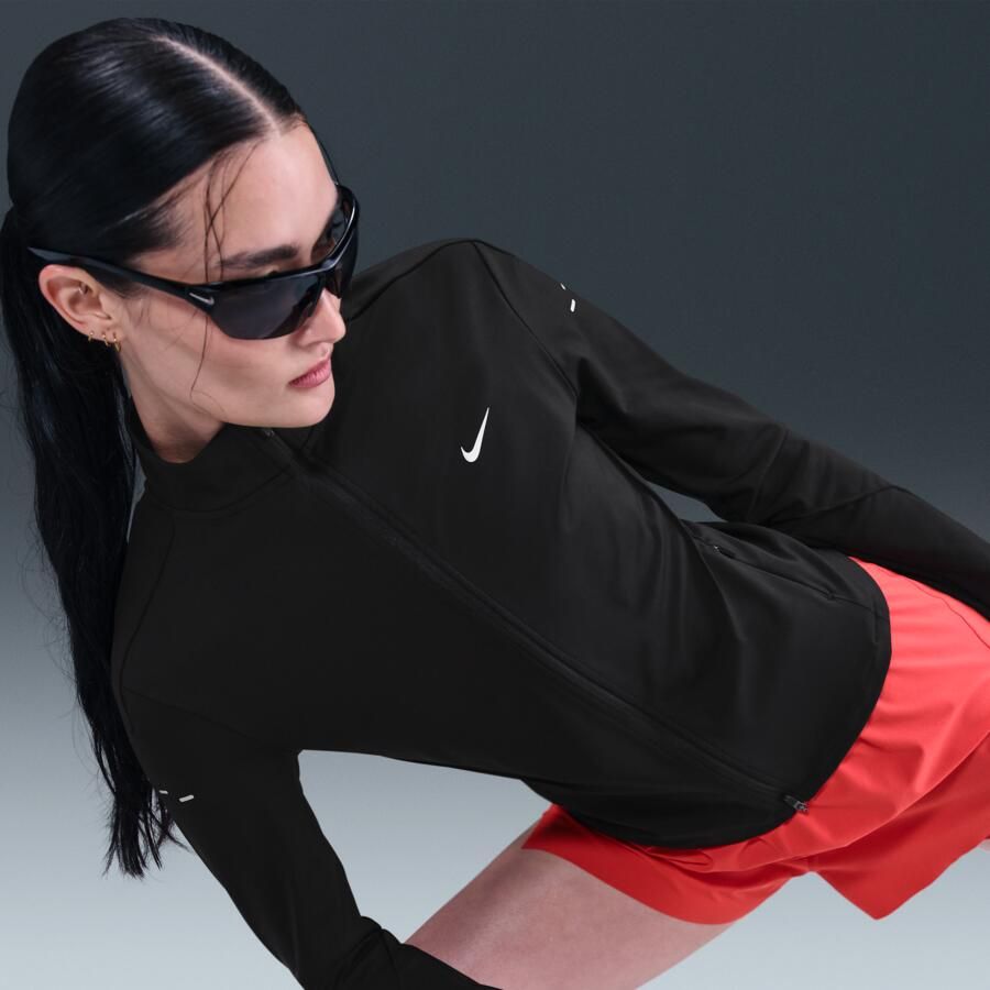 Nike Swift Dri-FIT tussenlaagtop voor hardlopen met volledige rits voor dames Zwart - Foto 2