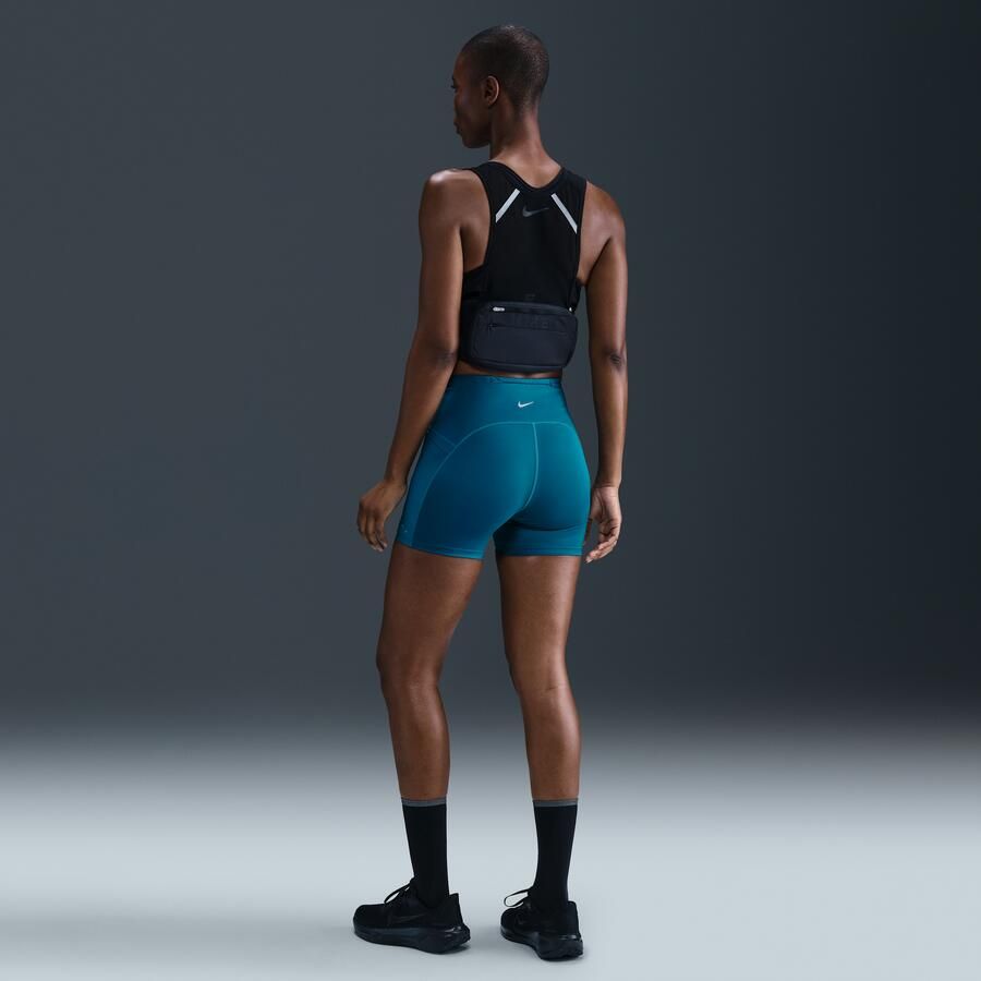 Nike Swift strakke hardloopshorts met binnenbroekje hoge taille en zakken voor dames (10 cm) Blauw - Foto 3