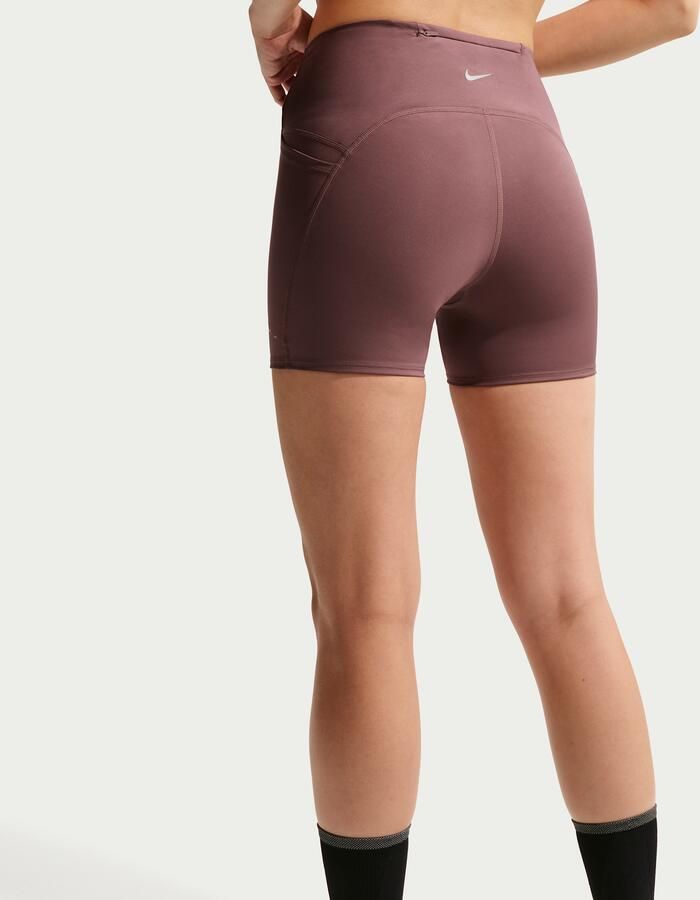 Nike Swift strakke hardloopshorts met binnenbroekje hoge taille en zakken voor dames (10 cm) Paars - Foto 2