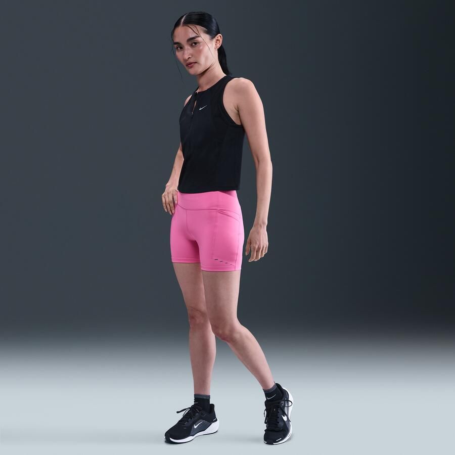 Nike Swift strakke hardloopshorts met binnenbroekje hoge taille en zakken voor dames (10 cm) Roze - Foto 4