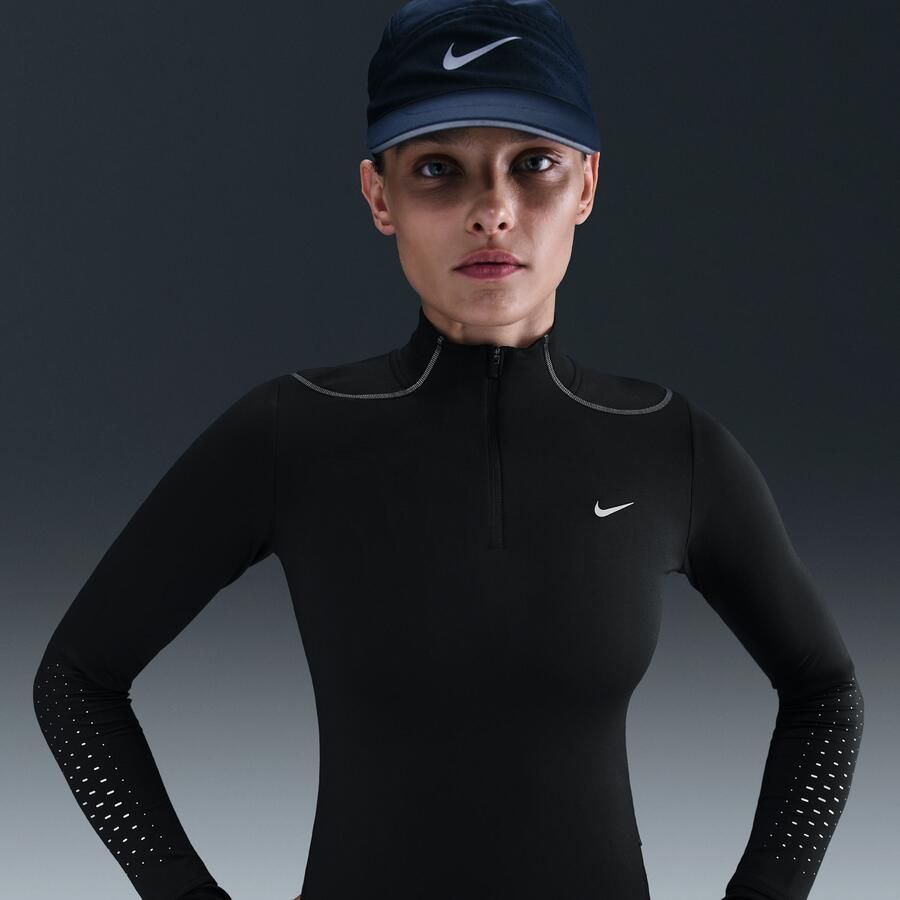 Nike Swift Therma-FIT ADV hardlooptop met korte rits en reflecterend design voor dames Zwart - Foto 4