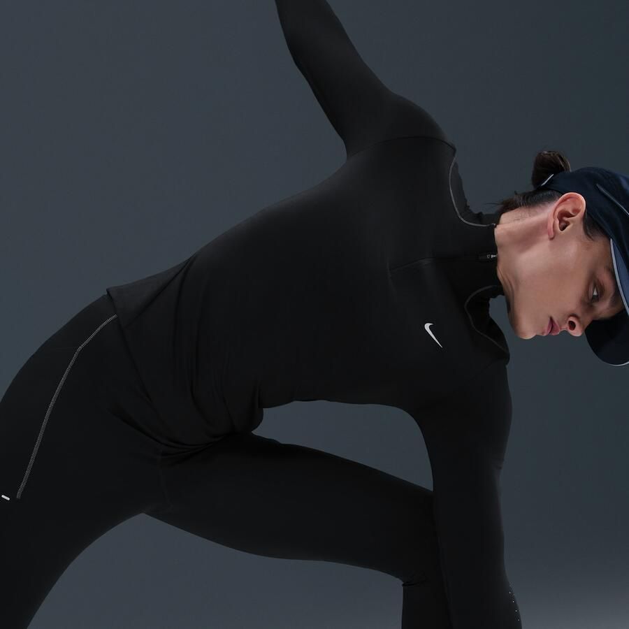 Nike Swift Therma-FIT ADV hardlooptop met korte rits en reflecterend design voor dames Zwart - Foto 2