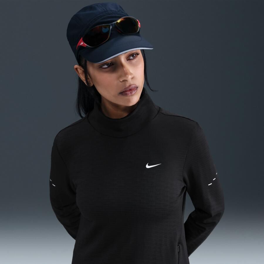 Nike Swift Therma-FIT hardlooptop met colkraag voor dames Zwart - Foto 4