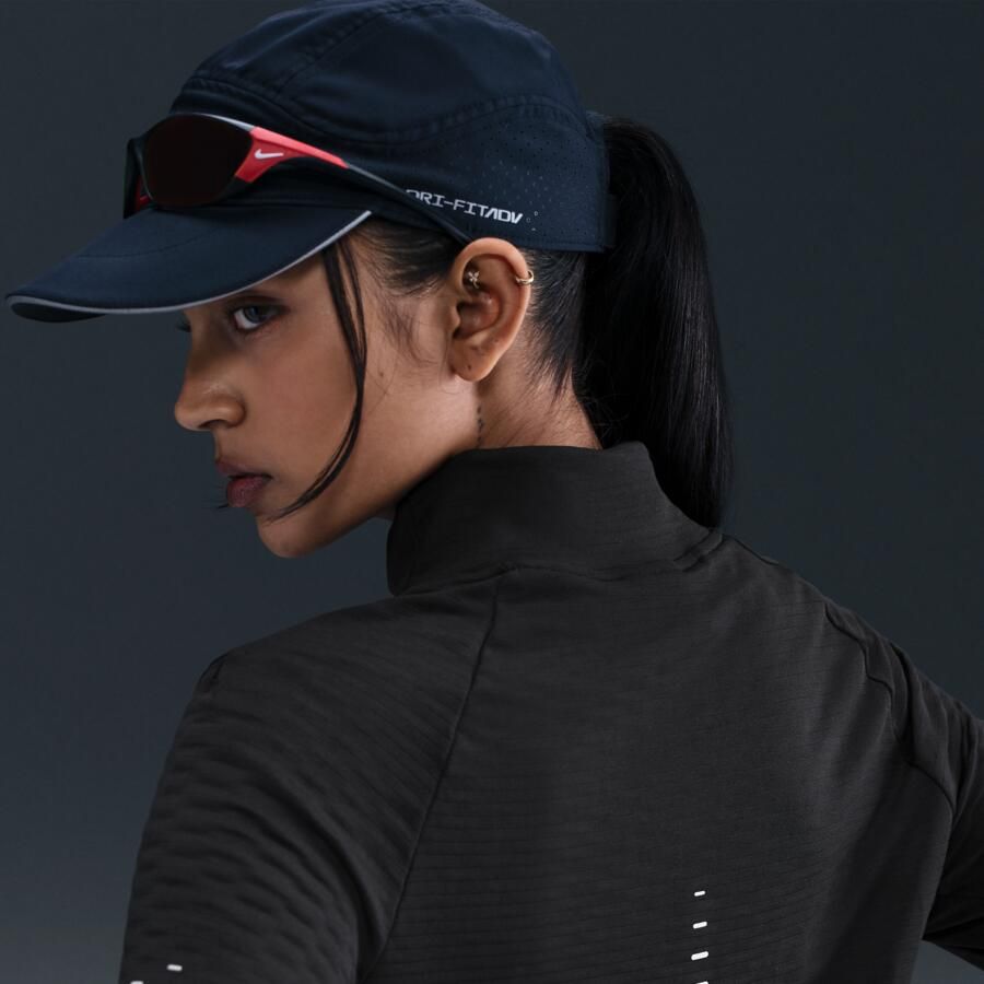 Nike Swift Therma-FIT hardlooptop met colkraag voor dames Zwart