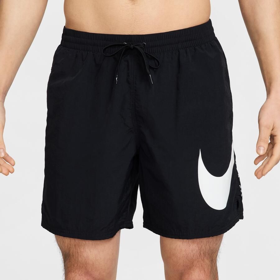 Nike Swim Breaker volledig gevoerde volleyshorts voor heren (18 cm) Zwart