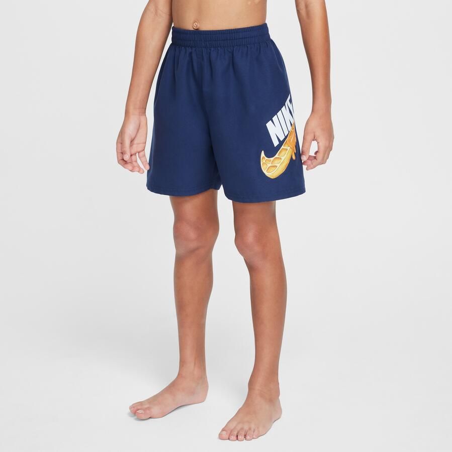 Nike Swim Breaker volleyshorts met binnenbroekje voor jongens (10 cm) Blauw - Foto 4