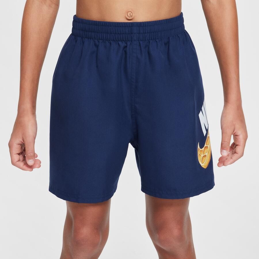 Nike Swim Breaker volleyshorts met binnenbroekje voor jongens (10 cm) Blauw