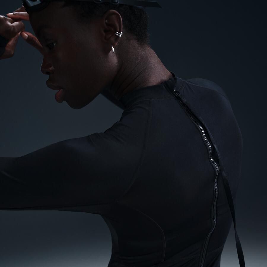 Nike Swim Fusion Hydralock badpak met lange mouwen voor dames (CB) Zwart - Foto 2