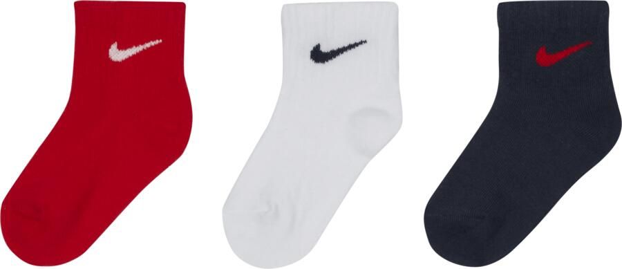 Nike Swoosh enkelsokken met anti-slip voor baby's (3 paar) Meerkleurig