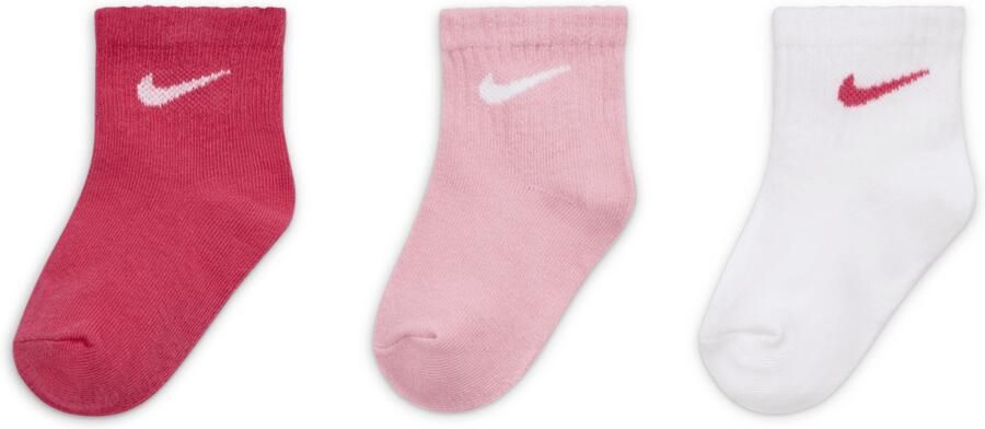 Nike Swoosh enkelsokken met anti-slip voor kleuters (3 paar) Meerkleurig