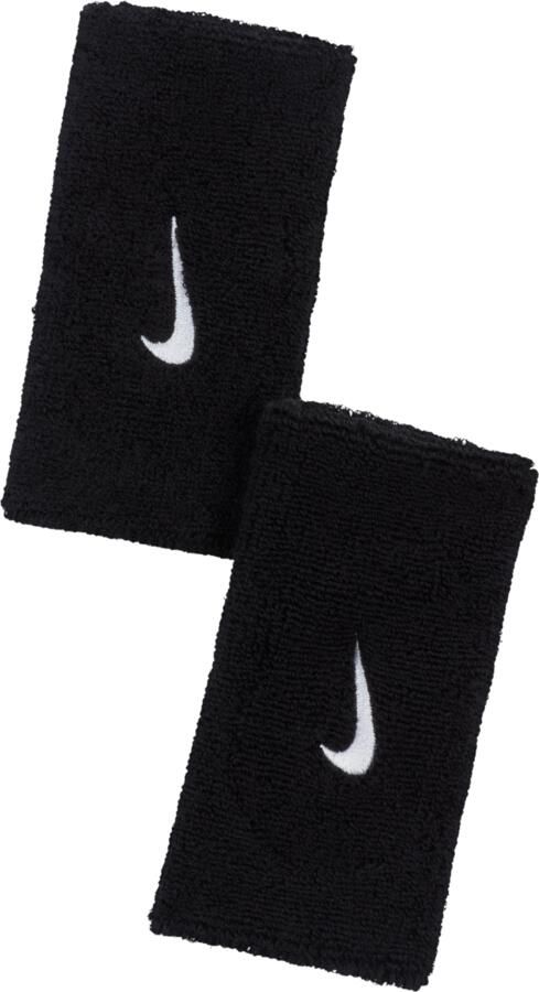 Nike Swoosh extra brede polsbandjes 2.0 (2 stuks) Zwart