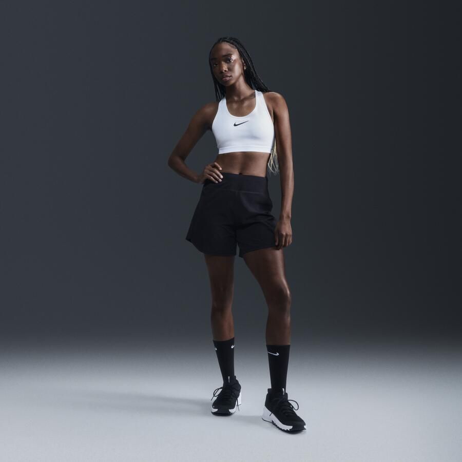 Nike Swoosh High Support non-padded verstelbare sport-bh Wit - Foto 2