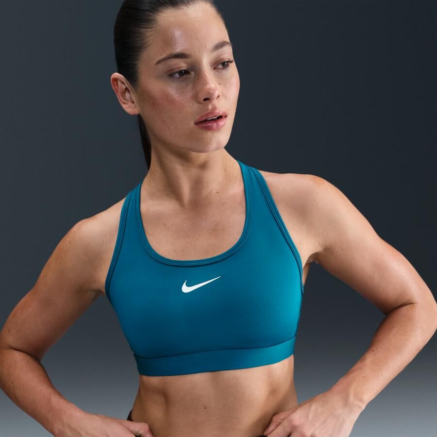 Nike Swoosh Medium Support padded sport-bh Blauw - Foto 4