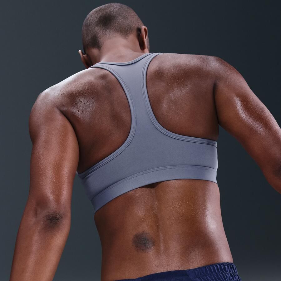 Nike Swoosh Medium Support padded sport-bh Blauw