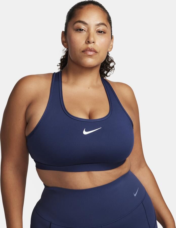 Nike Swoosh Medium Support padded sport-bh Blauw - Foto 3