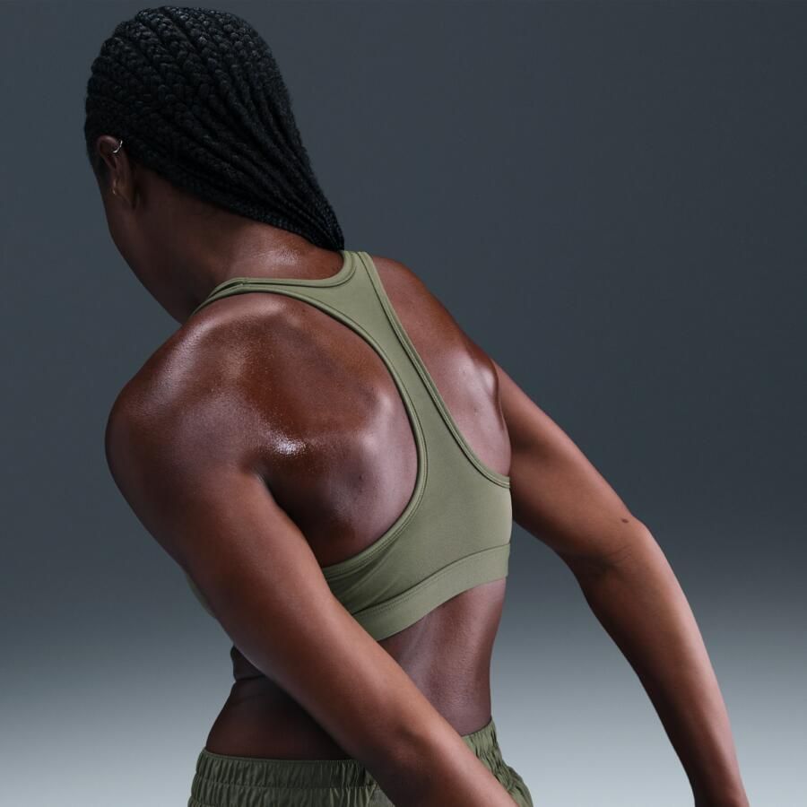 Nike Swoosh Medium Support padded sport-bh Groen