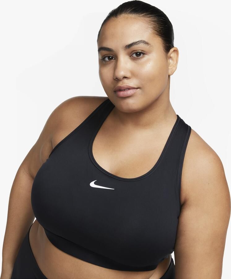 Nike Swoosh Medium Support padded sport-bh (Plus Size) Zwart - Foto 3