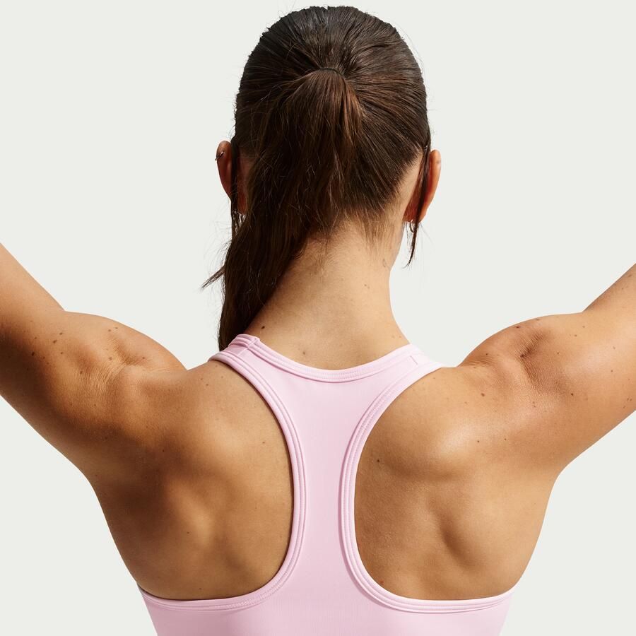 Nike Swoosh Medium Support padded sport-bh Roze