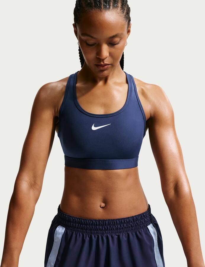 Nike Swoosh Padded sport-bh met medium ondersteuning Blauw - Foto 8